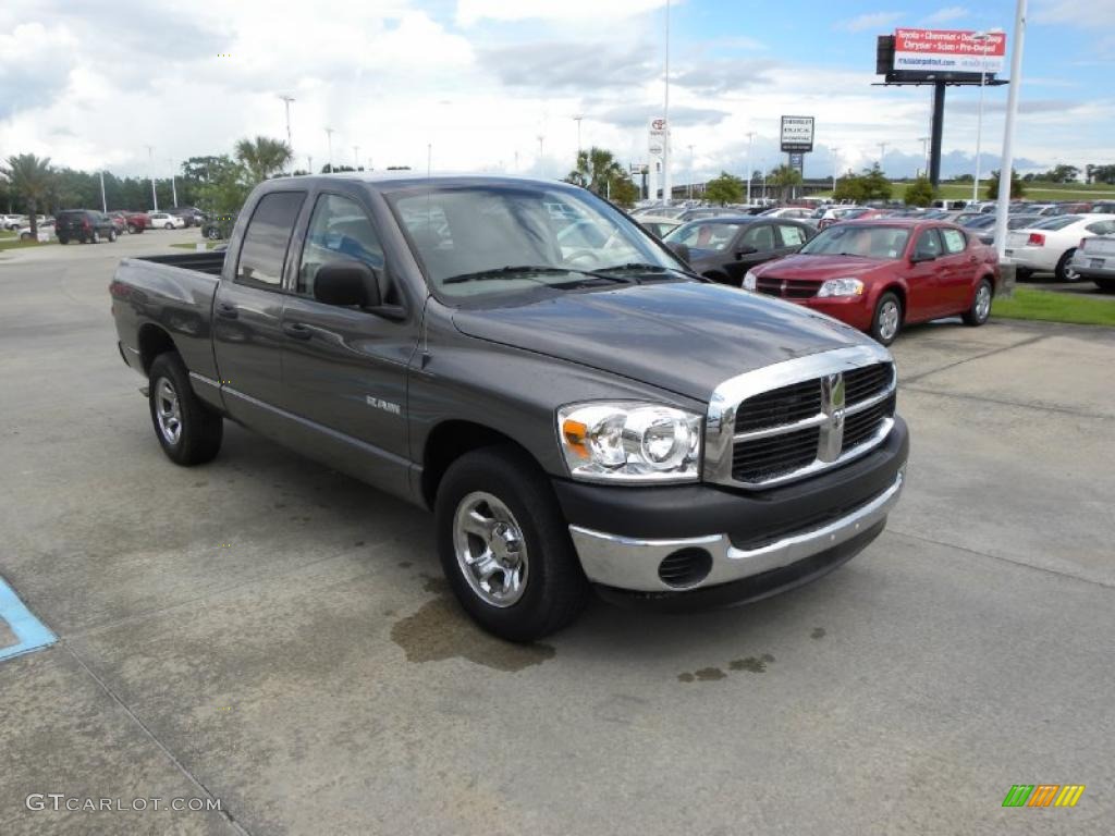 2008 Ram 1500 ST Quad Cab - Mineral Gray Metallic / Medium Slate Gray photo #7