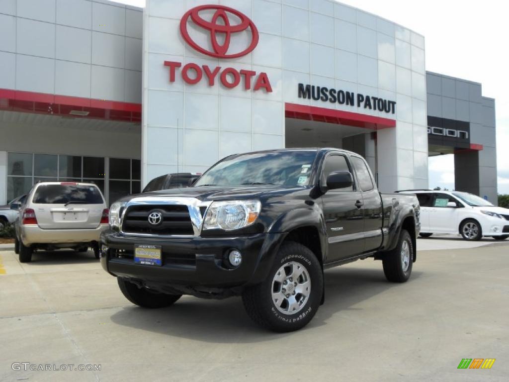 2008 Tacoma V6 PreRunner TRD Access Cab - Black Sand Pearl / Graphite Gray photo #1