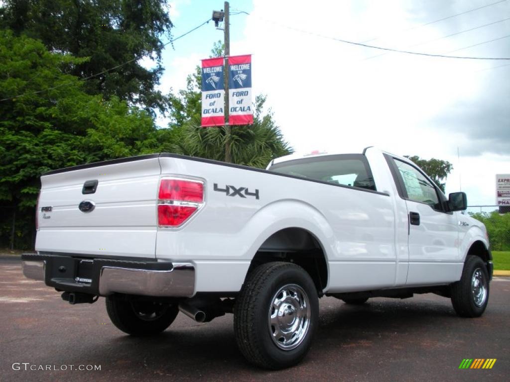 2010 F150 XL Regular Cab 4x4 - Oxford White / Medium Stone photo #3