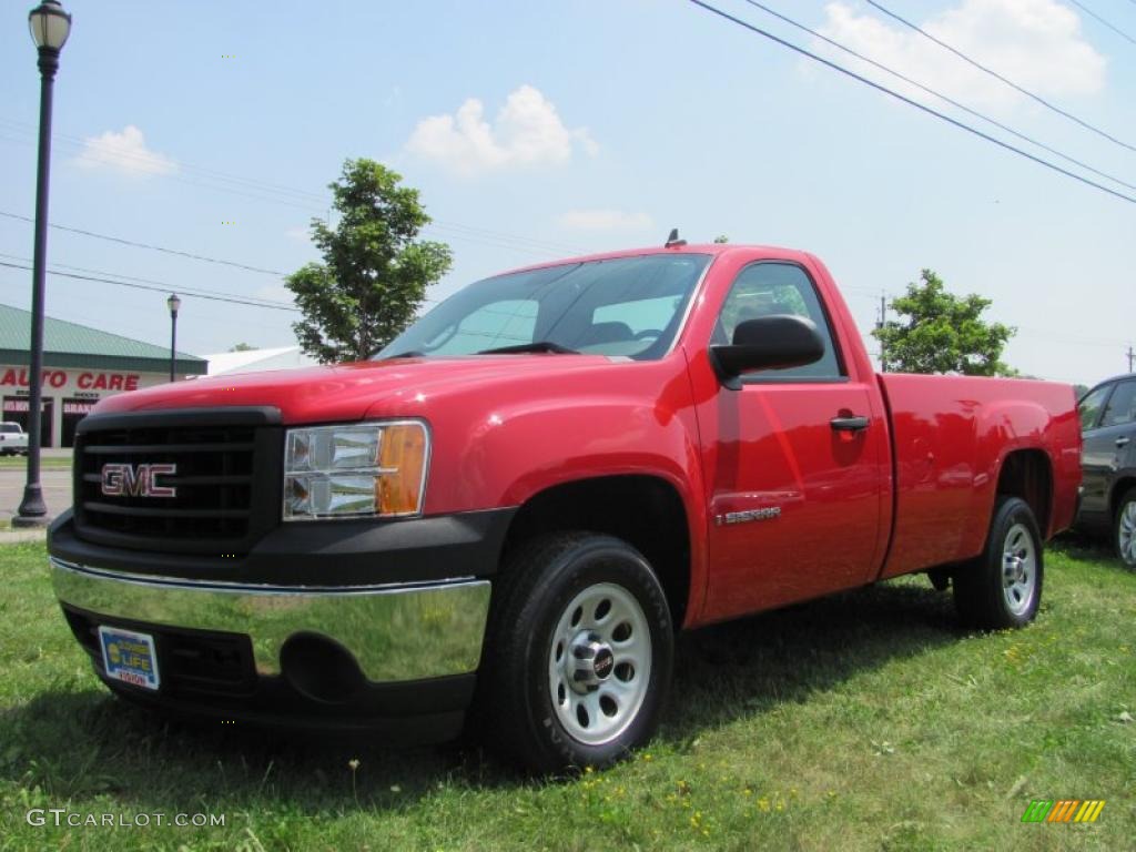 2008 Sierra 1500 Regular Cab - Fire Red / Dark Titanium photo #1