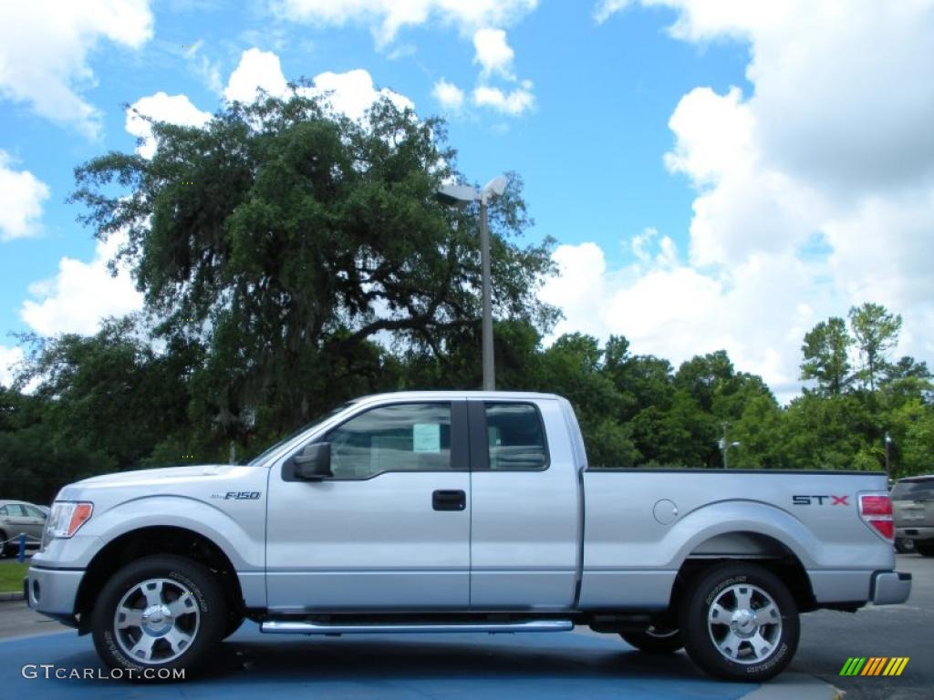 2010 F150 STX SuperCab - Ingot Silver Metallic / Medium Stone photo #2