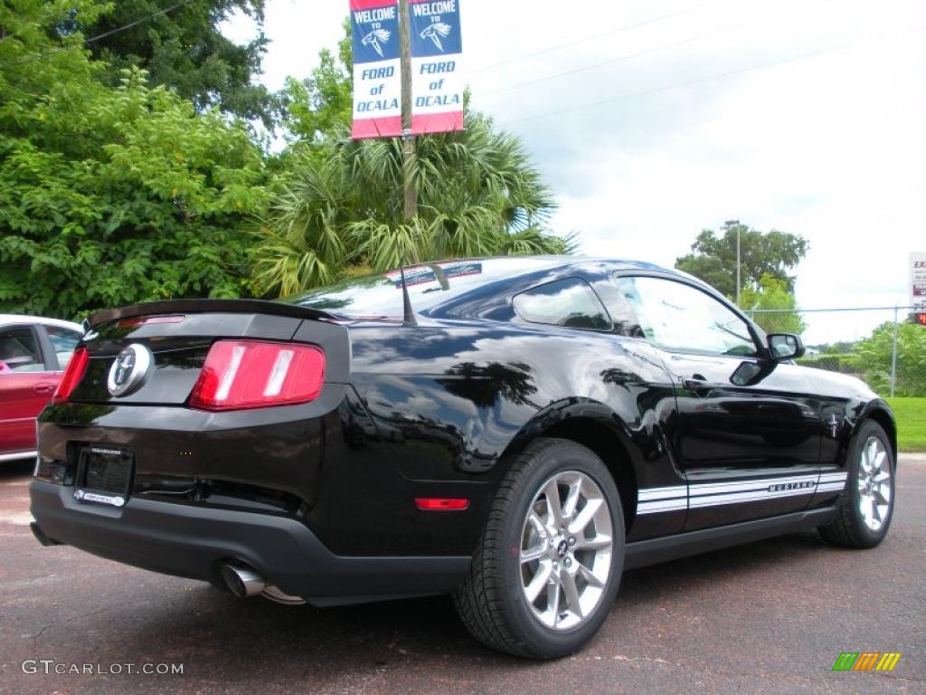 2011 Mustang V6 Premium Coupe - Ebony Black / Charcoal Black photo #3