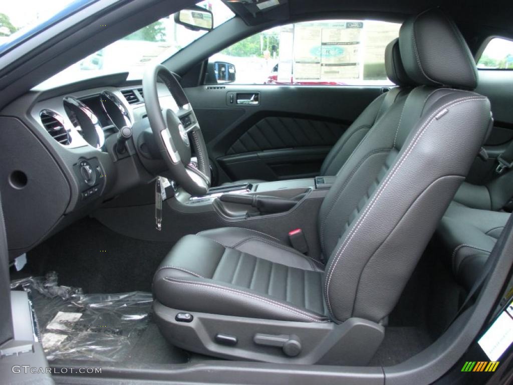 2011 Mustang V6 Premium Coupe - Ebony Black / Charcoal Black photo #5