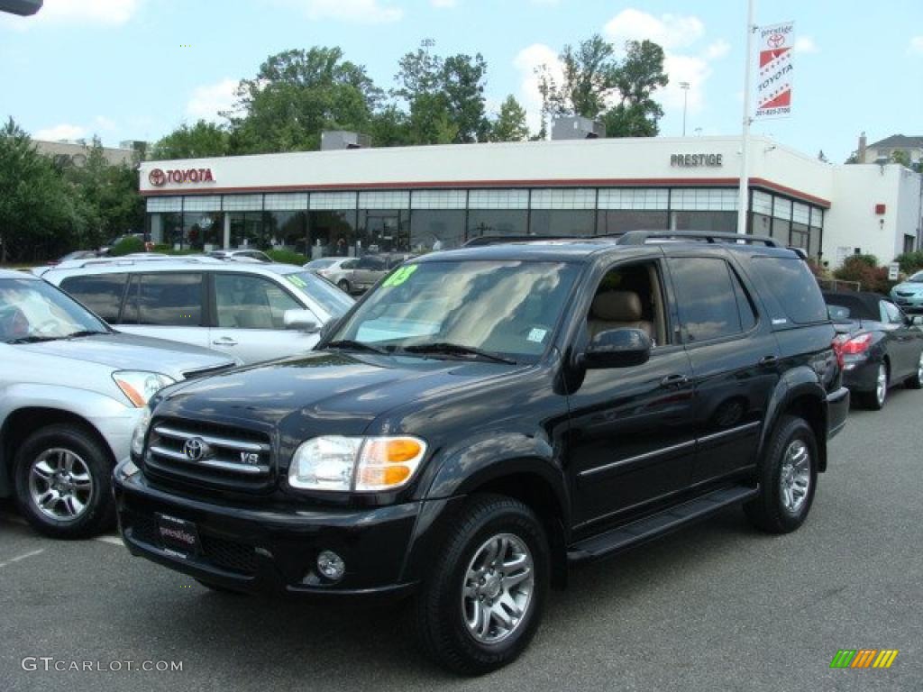 2003 Sequoia Limited 4WD - Black / Oak photo #1