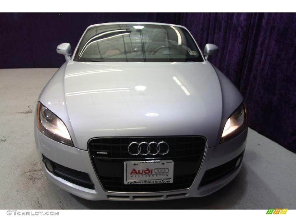 2008 TT 3.2 quattro Roadster - Ice Silver Metallic / Madras Brown photo #2