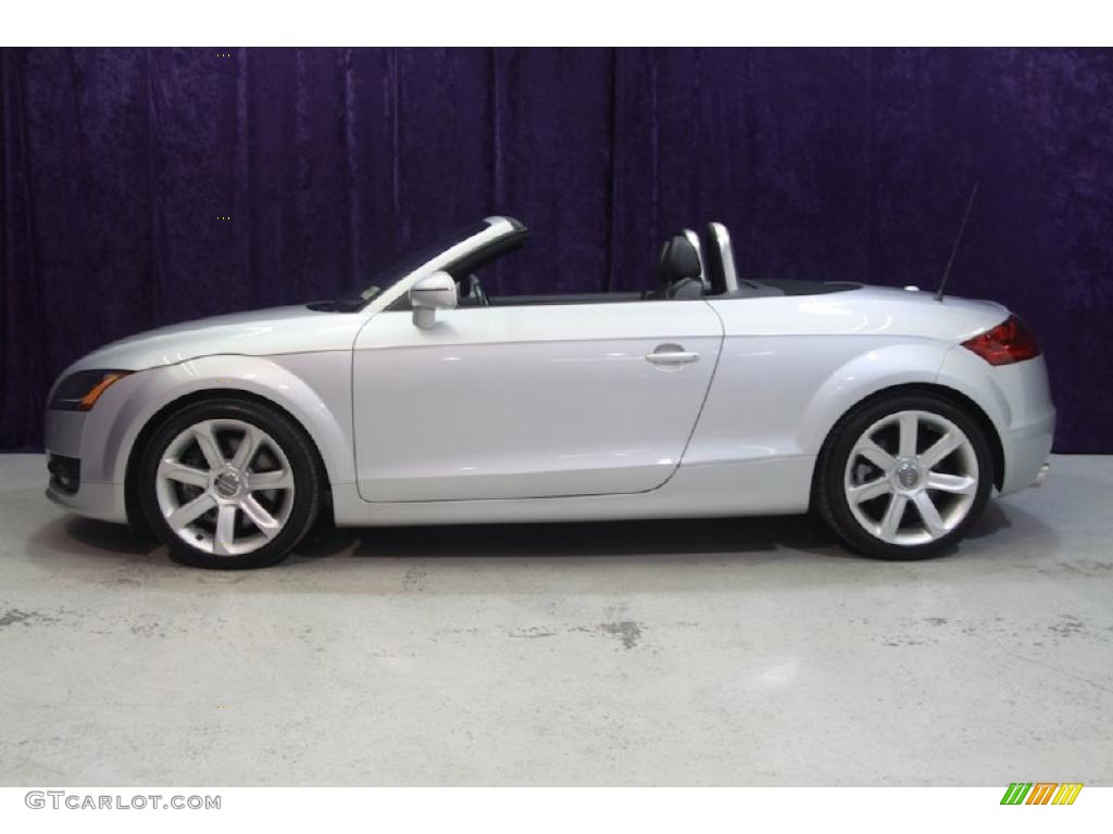 2008 TT 3.2 quattro Roadster - Ice Silver Metallic / Madras Brown photo #3