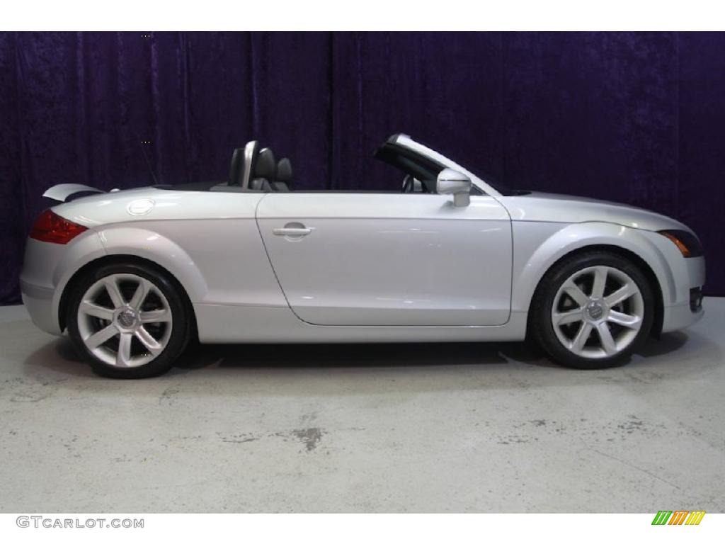 2008 TT 2.0T Roadster - Ice Silver Metallic / Black photo #3