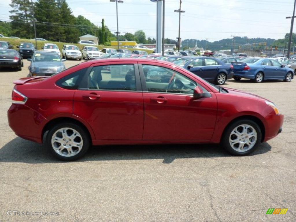 2009 Focus SES Sedan - Sangria Red Metallic / Charcoal Black photo #5