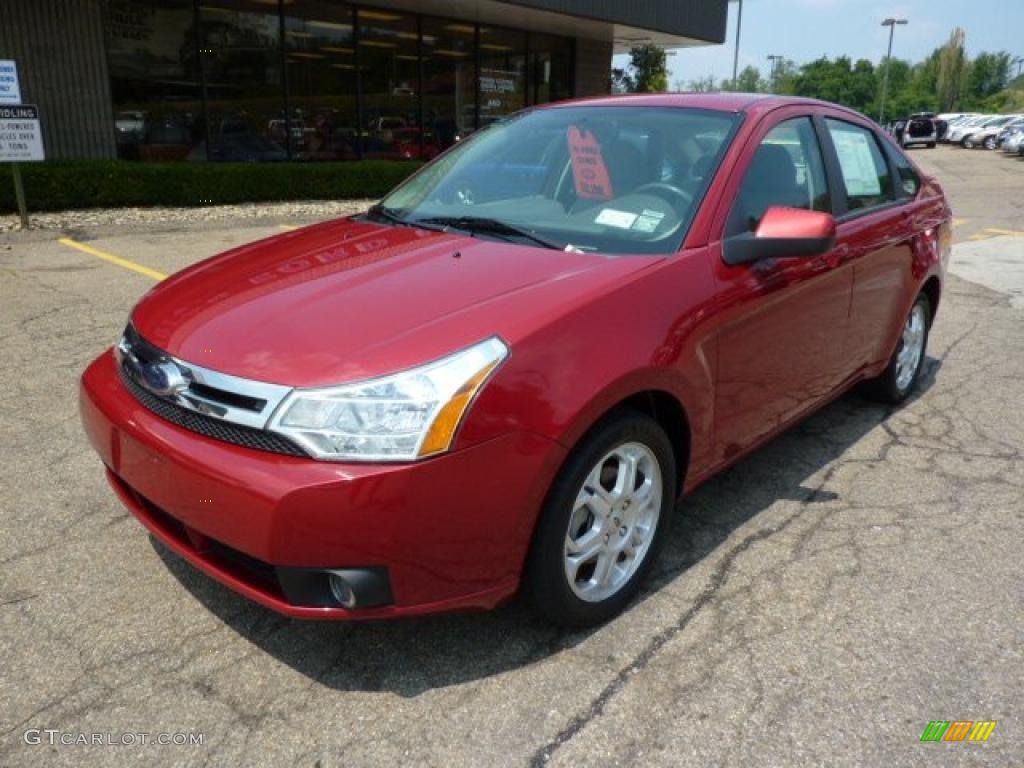 2009 Focus SES Sedan - Sangria Red Metallic / Charcoal Black photo #8