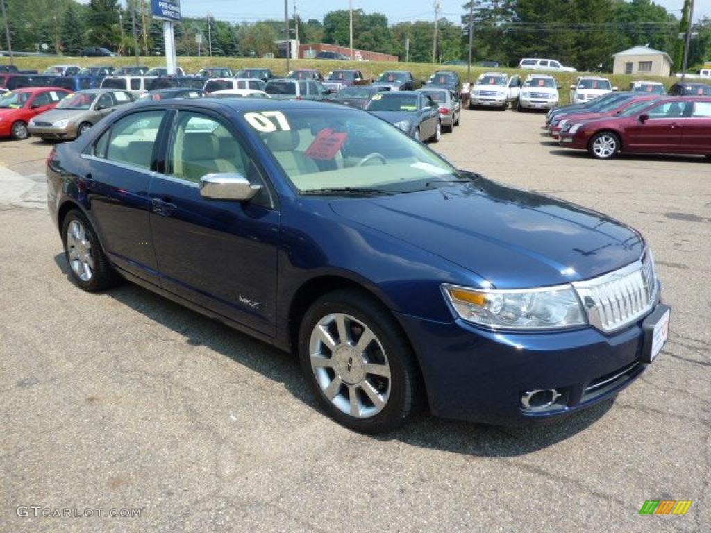 2007 MKZ AWD Sedan - Dark Blue Pearl Metallic / Sand photo #6