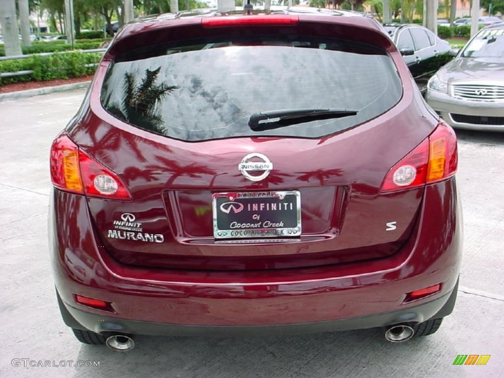 2009 Murano S - Merlot Metallic / Black photo #7