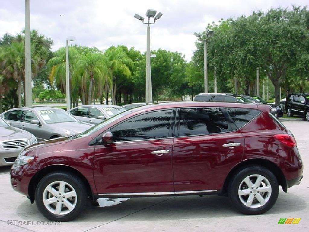 2009 Murano S - Merlot Metallic / Black photo #10