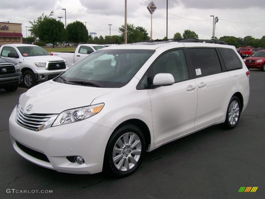 2011 Sienna Limited - Super White / Bisque photo #2