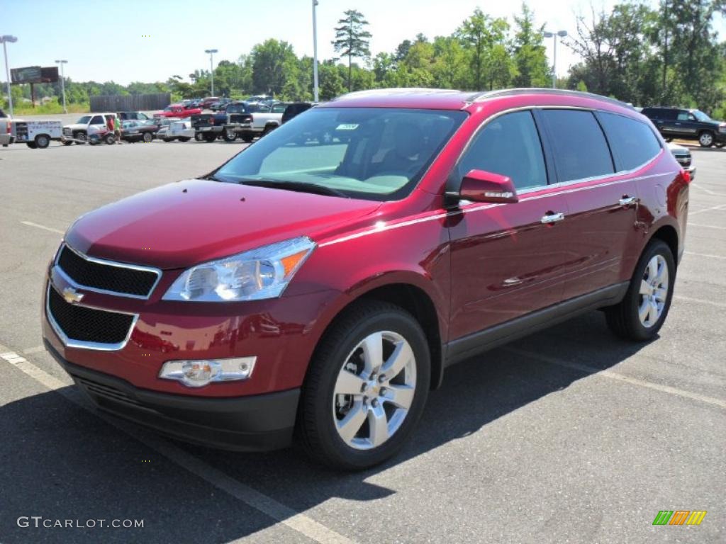 2011 Traverse LT - Red Jewel Metallic / Dark Gray/Light Gray photo #1