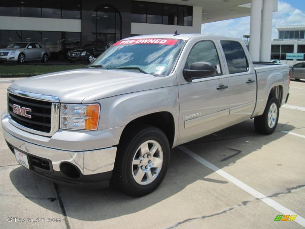 2008 Sierra 1500 SLE Crew Cab 4x4 - Silver Birch Metallic / Ebony photo #1