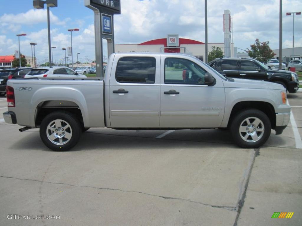 2008 Sierra 1500 SLE Crew Cab 4x4 - Silver Birch Metallic / Ebony photo #4