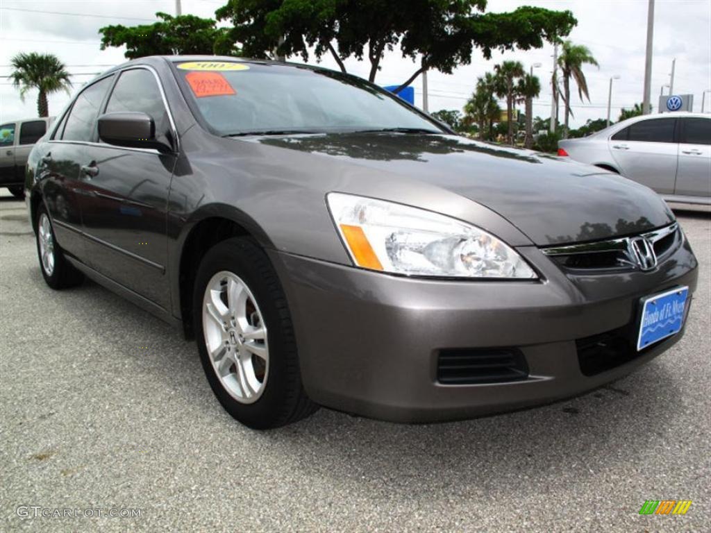 2007 Accord EX Sedan - Carbon Bronze Pearl / Ivory photo #1