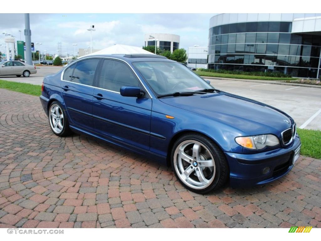 2002 3 Series 330i Sedan - Topaz Blue Metallic / Grey photo #8