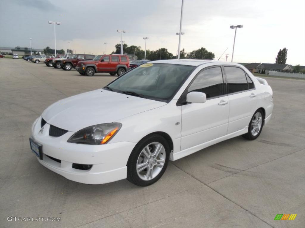 2004 Lancer RALLIART - Diamond White Pearl / Black/Red photo #19