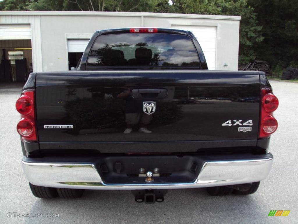 2007 Ram 3500 Laramie Mega Cab 4x4 Dually - Brilliant Black Crystal Pearl / Medium Slate Gray photo #8