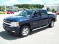 2010 Imperial Blue Metallic Chevrolet Silverado 1500 LTZ Crew Cab 4x4  photo #3