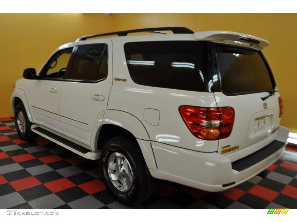 2002 Sequoia Limited 4WD - Natural White / Oak photo #4