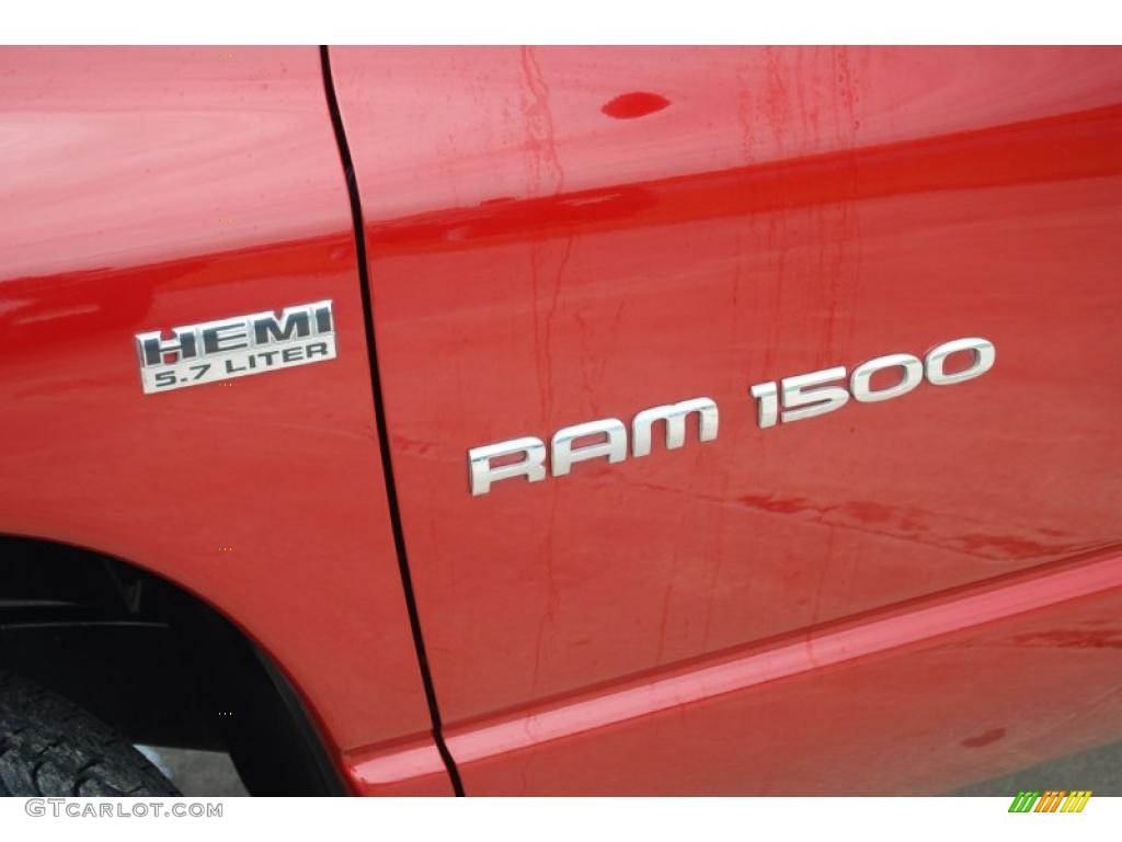 2007 Ram 1500 Big Horn Edition Quad Cab - Inferno Red Crystal Pearl / Khaki Beige photo #11