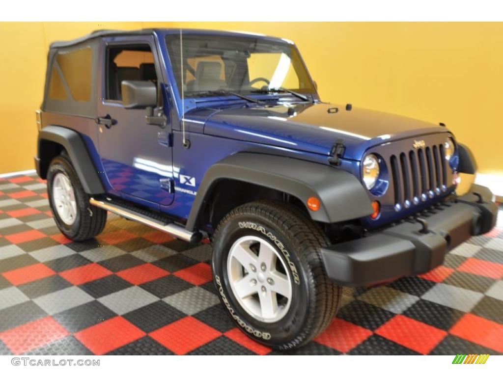 2009 Wrangler X 4x4 - Deep Water Blue Pearl Coat / Dark Slate Gray/Medium Slate Gray photo #1
