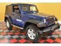 2009 Deep Water Blue Pearl Coat Jeep Wrangler X 4x4  photo #1
