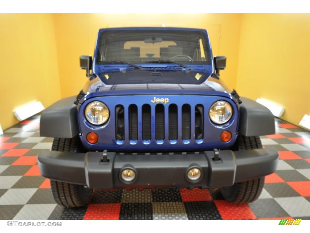 2009 Wrangler X 4x4 - Deep Water Blue Pearl Coat / Dark Slate Gray/Medium Slate Gray photo #2