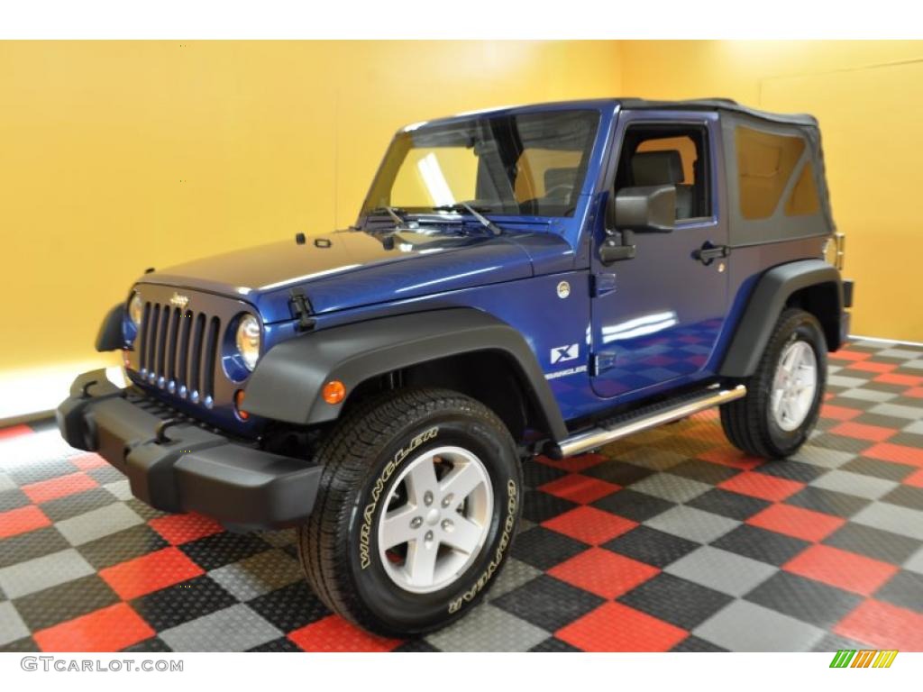 2009 Wrangler X 4x4 - Deep Water Blue Pearl Coat / Dark Slate Gray/Medium Slate Gray photo #3