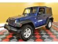 2009 Deep Water Blue Pearl Coat Jeep Wrangler X 4x4  photo #3