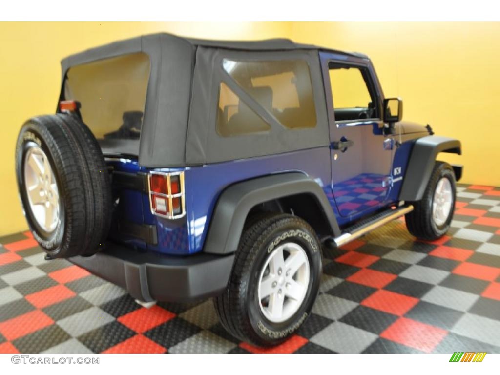 2009 Wrangler X 4x4 - Deep Water Blue Pearl Coat / Dark Slate Gray/Medium Slate Gray photo #6