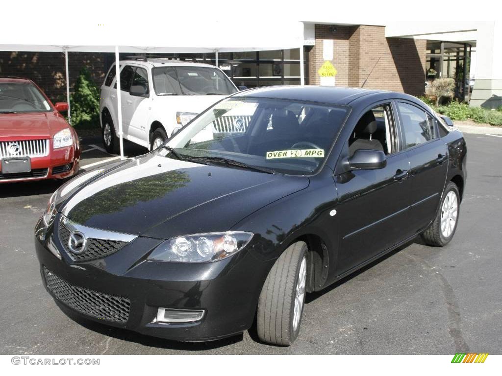 2008 MAZDA3 i Touring Sedan - Black Mica / Black photo #1