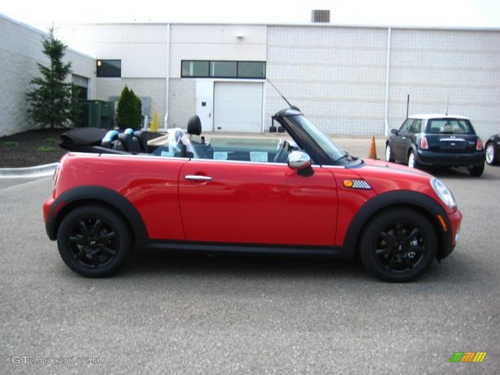 2010 Cooper Convertible - Chili Red / Grey/Carbon Black photo #6