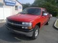 2001 Victory Red Chevrolet Silverado 1500 LS Extended Cab 4x4  photo #1