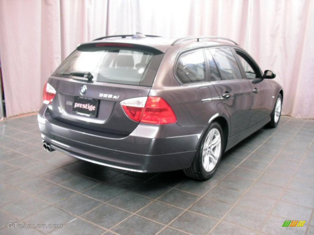 2008 3 Series 328xi Wagon - Sparkling Graphite Metallic / Black photo #2