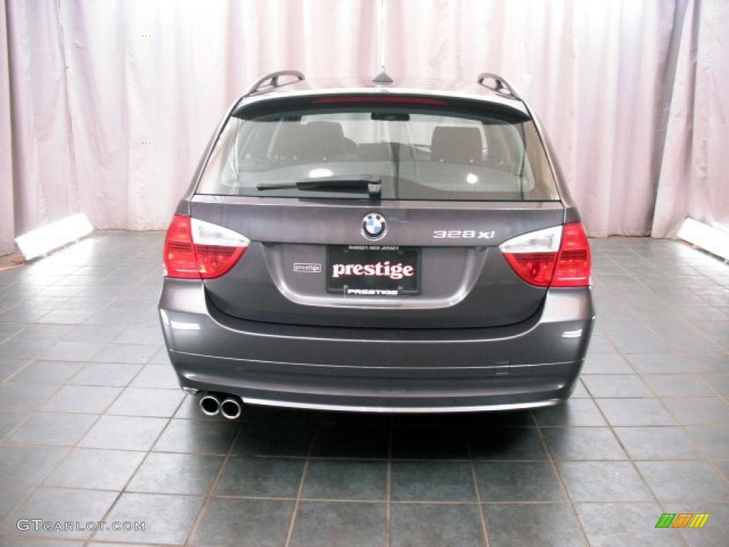 2008 3 Series 328xi Wagon - Sparkling Graphite Metallic / Black photo #3