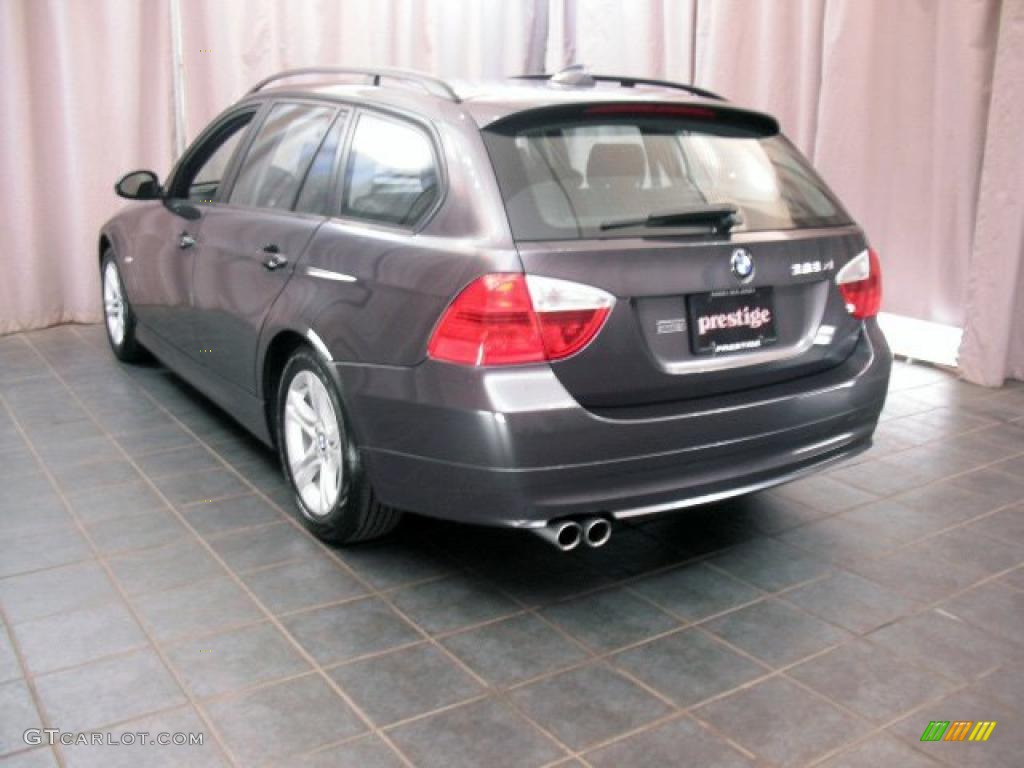 2008 3 Series 328xi Wagon - Sparkling Graphite Metallic / Black photo #4