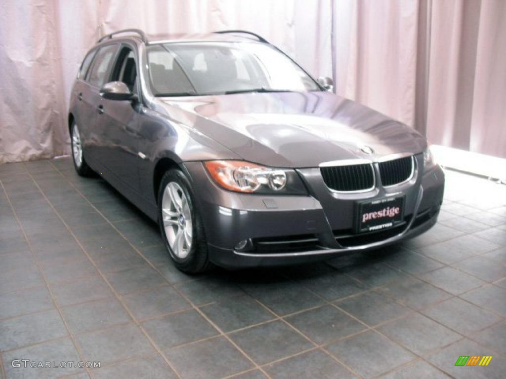 2008 3 Series 328xi Wagon - Sparkling Graphite Metallic / Black photo #11