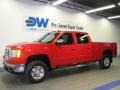 2009 Fire Red GMC Sierra 2500HD SLT Crew Cab 4x4  photo #2