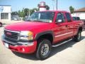 2005 Fire Red GMC Sierra 2500HD SLE Extended Cab 4x4  photo #3