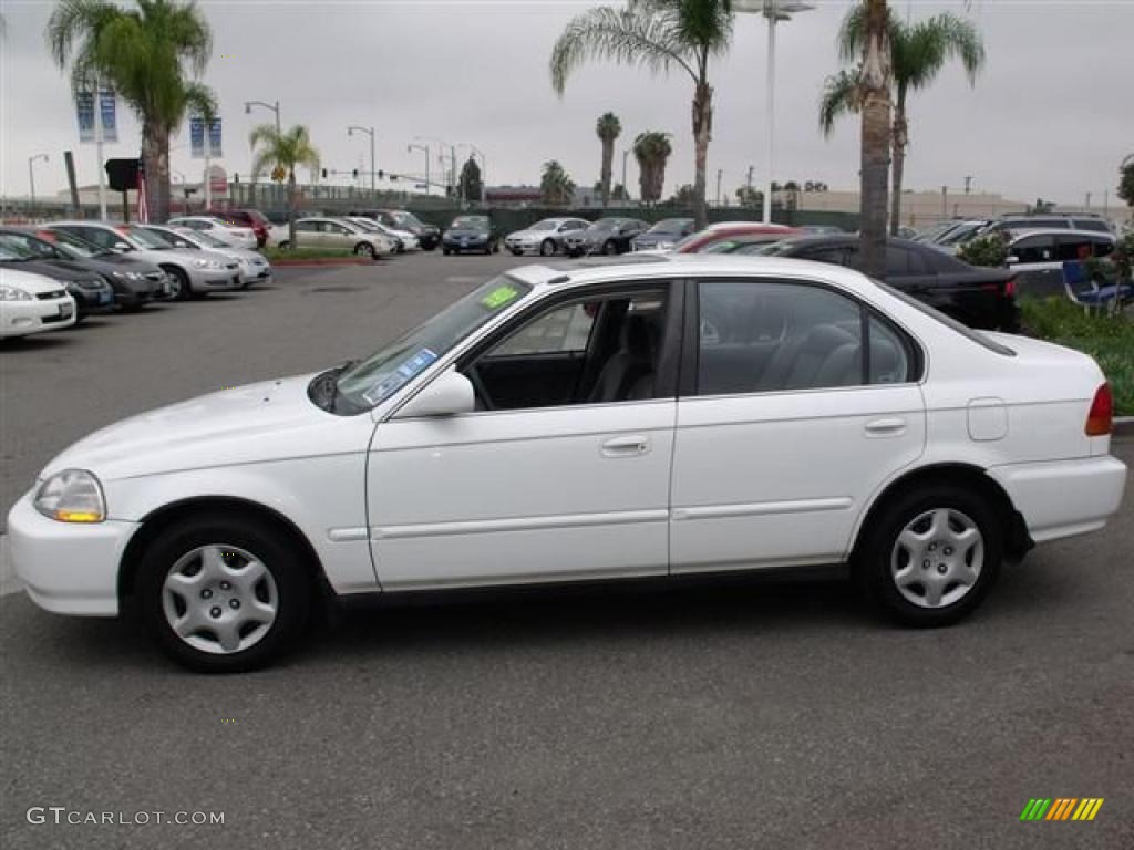 1998 Civic EX Sedan - Taffeta White / Gray photo #4