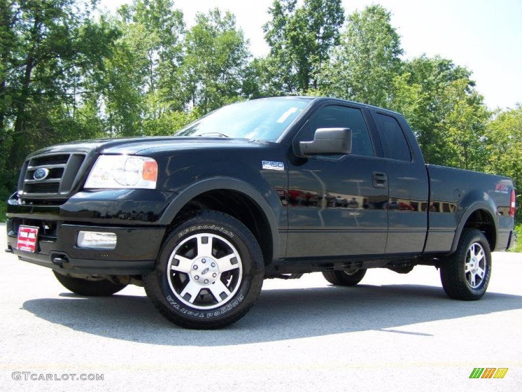 2004 F150 FX4 SuperCab 4x4 - Black / Black photo #5