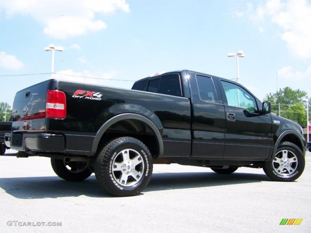 2004 F150 FX4 SuperCab 4x4 - Black / Black photo #8