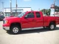 2009 Fire Red GMC Sierra 2500HD SLE Extended Cab 4x4  photo #2