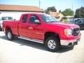 2009 Fire Red GMC Sierra 2500HD SLE Extended Cab 4x4  photo #6