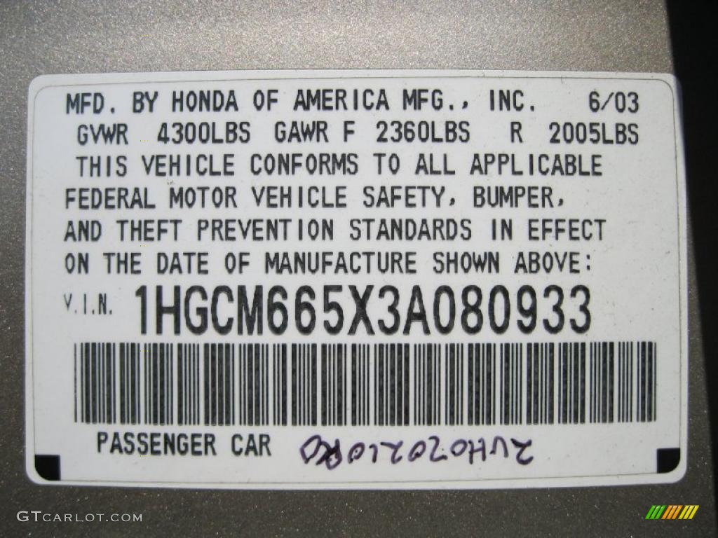 2003 Accord EX V6 Sedan - Desert Mist Metallic / Ivory photo #32