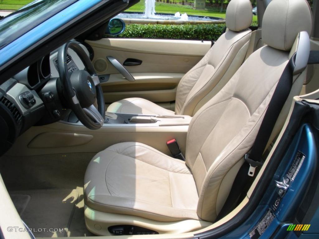 2003 Z4 3.0i Roadster - Maldives Blue Metallic / Beige photo #16