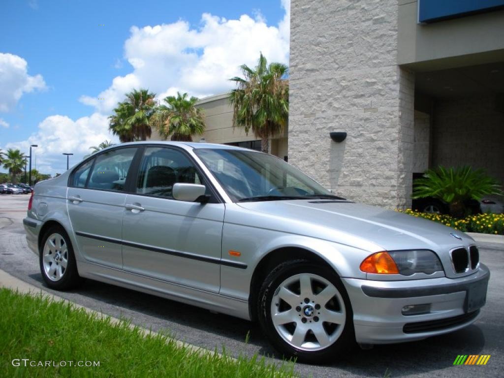 2000 3 Series 323i Sedan - Titanium Silver Metallic / Grey photo #4